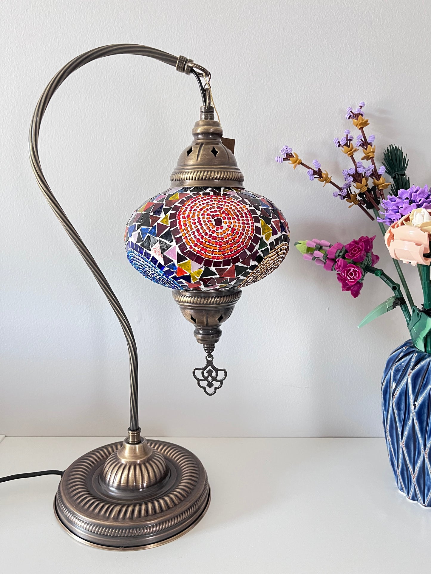 Handmade Mosaic Gooseneck Lamp